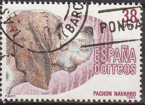 z vendido ESPAÑA 1983 2714 Sello Perros de Raza Española Pachon Navarro usado Espana Spain Espagne Spagna Spanje Spanien Yvert2331 Scott2337 